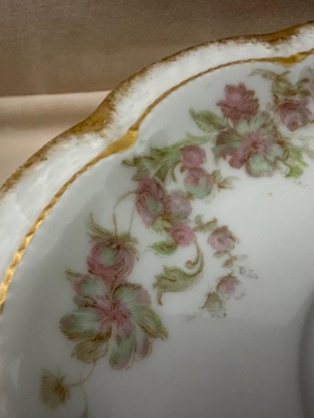 Antique Limoges Porcelain Mustache Teacup - Picture 10 of 11